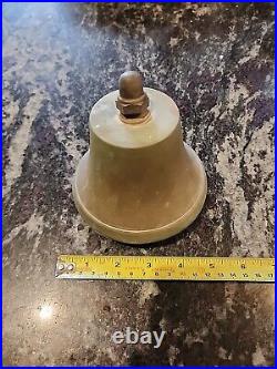 Vintage Antique Brass Bell Nice Size 4 3/4 Inch Diameter