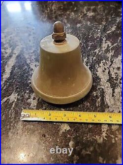 Vintage Antique Brass Bell Nice Size 4 3/4 Inch Diameter