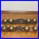 Vintage Antique Brass Jingle Sleigh Bells Primitive Leather Strap Bells LARGE