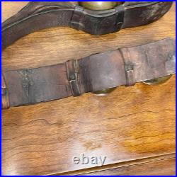 Vintage Antique Brass Jingle Sleigh Bells Primitive Leather Strap Bells LARGE