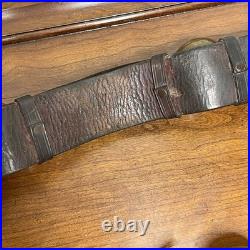 Vintage Antique Brass Jingle Sleigh Bells Primitive Leather Strap Bells LARGE