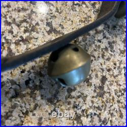 Vintage/Antique Brass Sleigh Bells Set Of 18 On a 58 Leather Strap Christmas