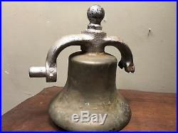 Vintage Antique Bronze Brass 25 lb Ship Railroad Bell Rare