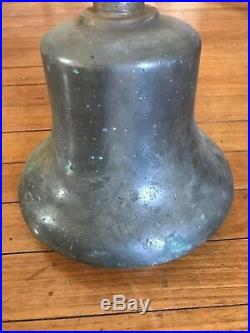 Vintage Antique Bronze Brass 25 lb Ship Railroad Bell Rare