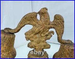 Vintage Antique Bronze Wing Spread Eagle 1811 Bird Triple Bell Working Bells Vintage Antique Bronze Wing Spread Eagle 1811 Bird Triple Bell Working Bells