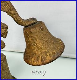 Vintage Antique Bronze Wing Spread Eagle 1811 Bird Triple Bell Working Bells