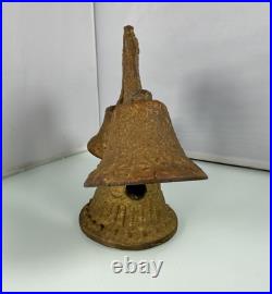 Vintage Antique Bronze Wing Spread Eagle 1811 Bird Triple Bell Working Bells