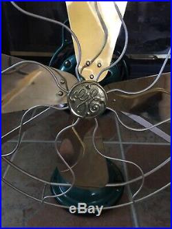 Vintage / Antique GE 16 Brass Blade Brass Bell Fan