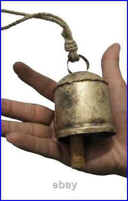 Vintage Antique Metal Cow Bells Brass Windchimes Craft Bells 4 Inch H 100 Pc