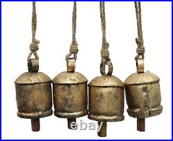 Vintage Antique Metal Cow Bells Brass Windchimes Craft Bells 4 Inch H 100 Pc