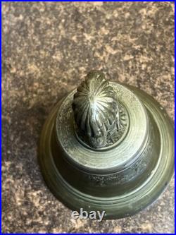 Vintage Antique Ornate Cast Bell Hunting Dog Gun Tree Bronze Heavy 5 lb 10oz