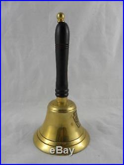 Vintage Antique PRR Pennsylvania Railroad Brass Conductors Bell with Wooden Handle