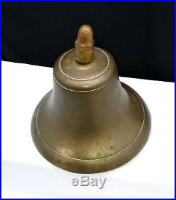 Vintage Antique Ships Bronze Bell Brass Clapper with C over W mark
