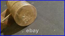 Vintage Antique Solid Brass Handheld Roller Tool With Steel Handle