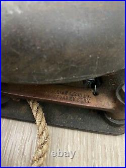 Vintage Antique Wall Mount Brass Boxing Ring Fight Bell Charles Cory & Son Inc