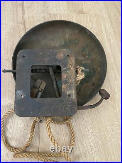 Vintage Antique Wall Mount Brass Boxing Ring Fight Bell Charles Cory & Son Inc