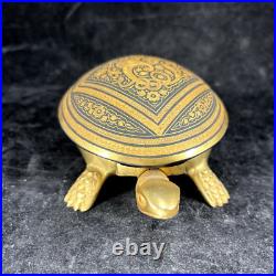 Vintage BOJ Eibar Espana Hotel or Desk Figural Turtle Bell Excellent Works