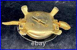Vintage BOJ Eibar Espana Hotel or Desk Figural Turtle Bell Excellent Works