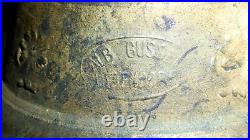 Vintage BRASS Swiss Cow Bell, Antique Alb Gusset Uetendorf, Rare Marked #9