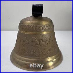 Vintage BRASS Swiss Cow Bell, Antique Alb Gusset Uetendorf, Rare Marked A