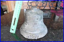 Vintage Bell Cast brass or bronze bell large school church bell 6.5Lbs Antique