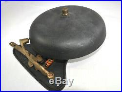 Vintage Bevin Boxing Ring Bell Antique Cast Iron & Brass Unrestored All Original