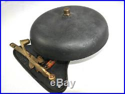 Vintage Bevin Boxing Ring Bell Antique Cast Iron & Brass Unrestored All Original