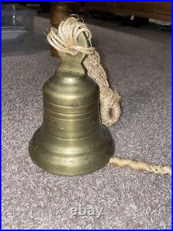 Vintage Big Brass Door Wall Hanging Mount bell Nautical Brass Loud Sound