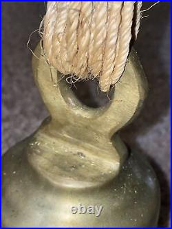 Vintage Big Brass Door Wall Hanging Mount bell Nautical Brass Loud Sound