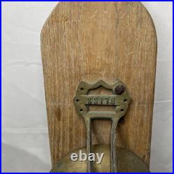 Vintage Bliss Brass Trolley Cable Car Streetcar Bell Mounted On Wood School Yard