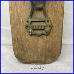 Vintage Bliss Brass Trolley Cable Car Streetcar Bell Mounted On Wood School Yard