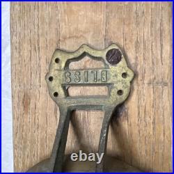 Vintage Bliss Brass Trolley Cable Car Streetcar Bell Mounted On Wood School Yard