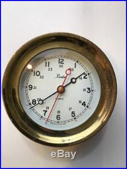 Vintage Boston Chelsea Clock USA Brass Ships Bell Clock, 5.75