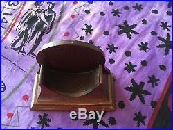 Vintage Brass 4.5 Chelsea Ships Bell Clock With Cradle Stand Made 1965