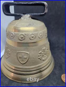 Vintage Brass 5 Cow Bell SWISS Made Beautiful tone