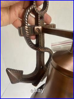 Vintage Brass Anchor Bell 9x 7x 7 Navy Nautical Maritime Marine Sounds GREAT