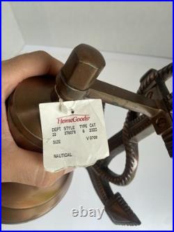 Vintage Brass Anchor Bell 9x 7x 7 Navy Nautical Maritime Marine Sounds GREAT