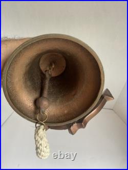 Vintage Brass Anchor Bell 9x 7x 7 Navy Nautical Maritime Marine Sounds GREAT