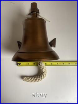 Vintage Brass Anchor Bell 9x 7x 7 Navy Nautical Maritime Marine Sounds GREAT