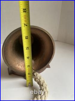 Vintage Brass Anchor Bell 9x 7x 7 Navy Nautical Maritime Marine Sounds GREAT