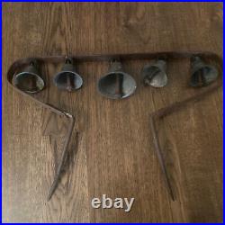 Vintage Brass And Iron Sleigh Bells Horse Drawn Carriage Or Wagon Very Old