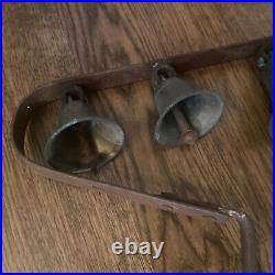 Vintage Brass And Iron Sleigh Bells Horse Drawn Carriage Or Wagon Very Old