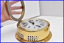 Vintage Brass Barigo Germany Ships Boat Bell Clock & Barometer Nautical Works