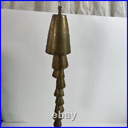 Vintage Brass Bedouin Camel Bells Glass Bead 15 Inch Nine Bells