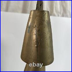 Vintage Brass Bedouin Camel Bells Glass Bead 15 Inch Nine Bells