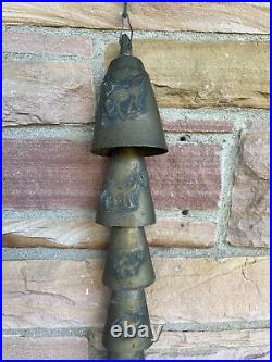 Vintage Brass Bedouin Camel Bells, Graduated in Size 5 to 1 23 long, 10 bell