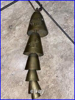 Vintage Brass Bedouin Camel Bells, Graduated in Size, Antique 15 Inches