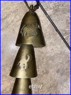 Vintage Brass Bedouin Camel Bells, Graduated in Size, Antique 15 Inches