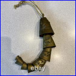 Vintage Brass Bedouin Camel Bells Graduated in Size Antique 17 Inches