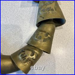 Vintage Brass Bedouin Camel Bells Graduated in Size Antique 17 Inches